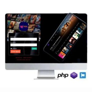 Script Streaming Platform with App and 400 Movies, Including subscription plans
